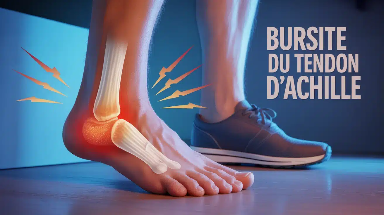 bursite tendon d achille douleur talon enflé