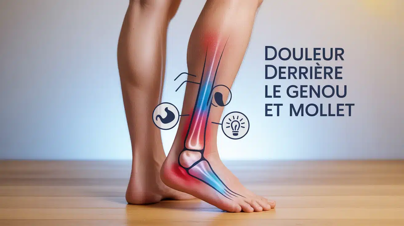 Douleurs derrière genou et mollet zones douloureuses