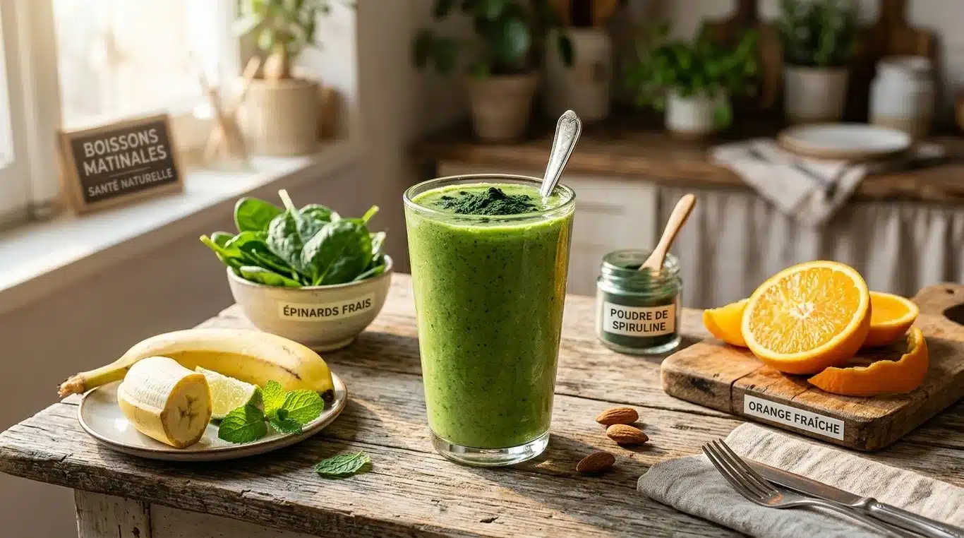 Smoothie Énergie Verte à la spiruline