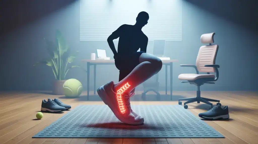 épine calcanéenne et travail debout, illustration ergonomie
