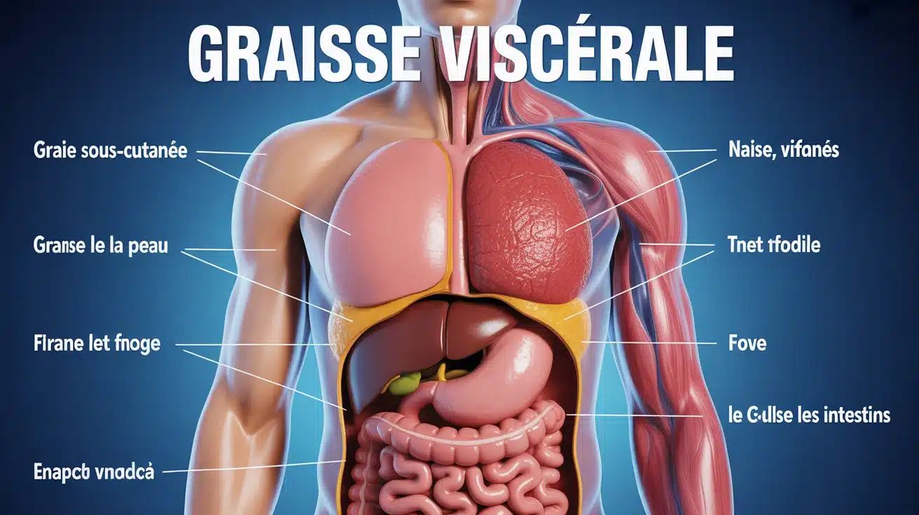 perdre la graisse viscerale coupe torse humain infographie