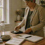 anticoagulant et prise de poids, balance et carnet en cuisine