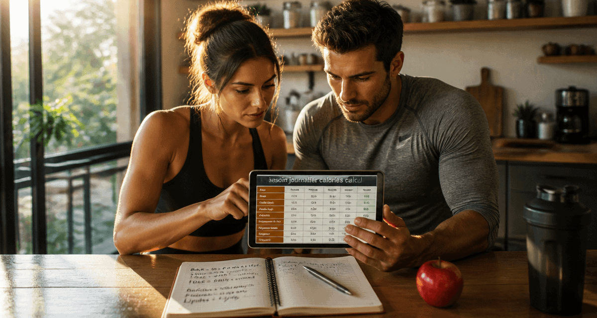 Besoin journalier calories calcul sur tablette en cuisine
