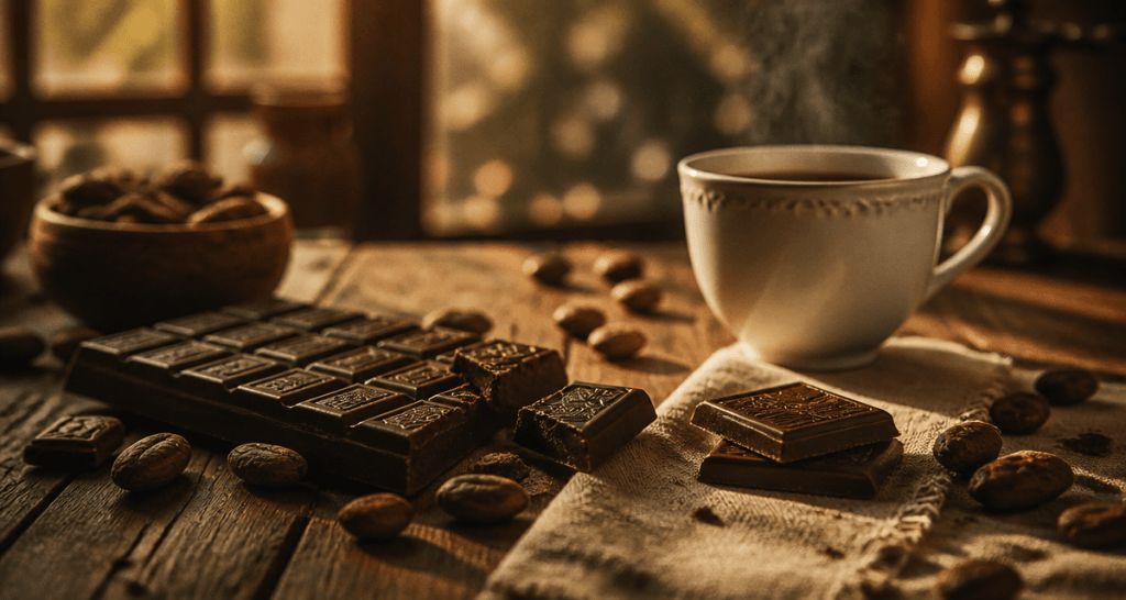 chocolat noir bienfaits et mefaits tablette et fèves