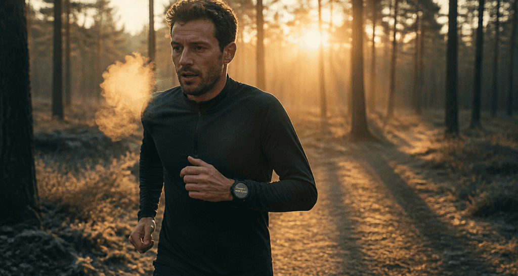 courir le matin a jeun chemin forestier
