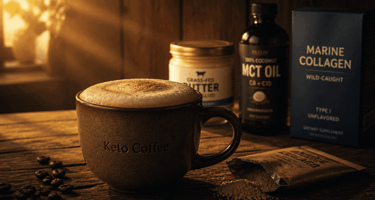 keto coffee avec collagène et lipides actifs