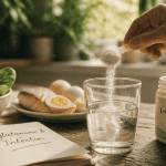L-glutamine intestin effets secondaires, poudre dans verre d'eau