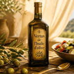 les bienfaits de l huile d olive en bouteille sur table