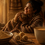 Maca : bienfaits femme, poudre et racines sur table