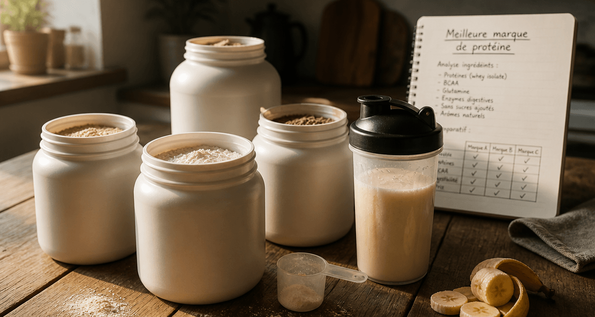 meilleur marque de proteine pots poudre smoothie carnet