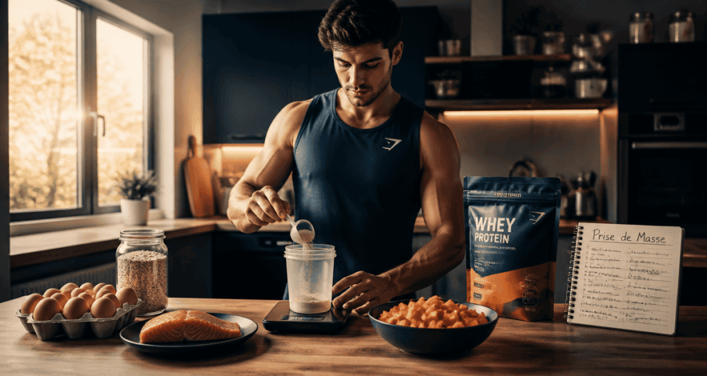 regime de prise de masse aliments sur balance