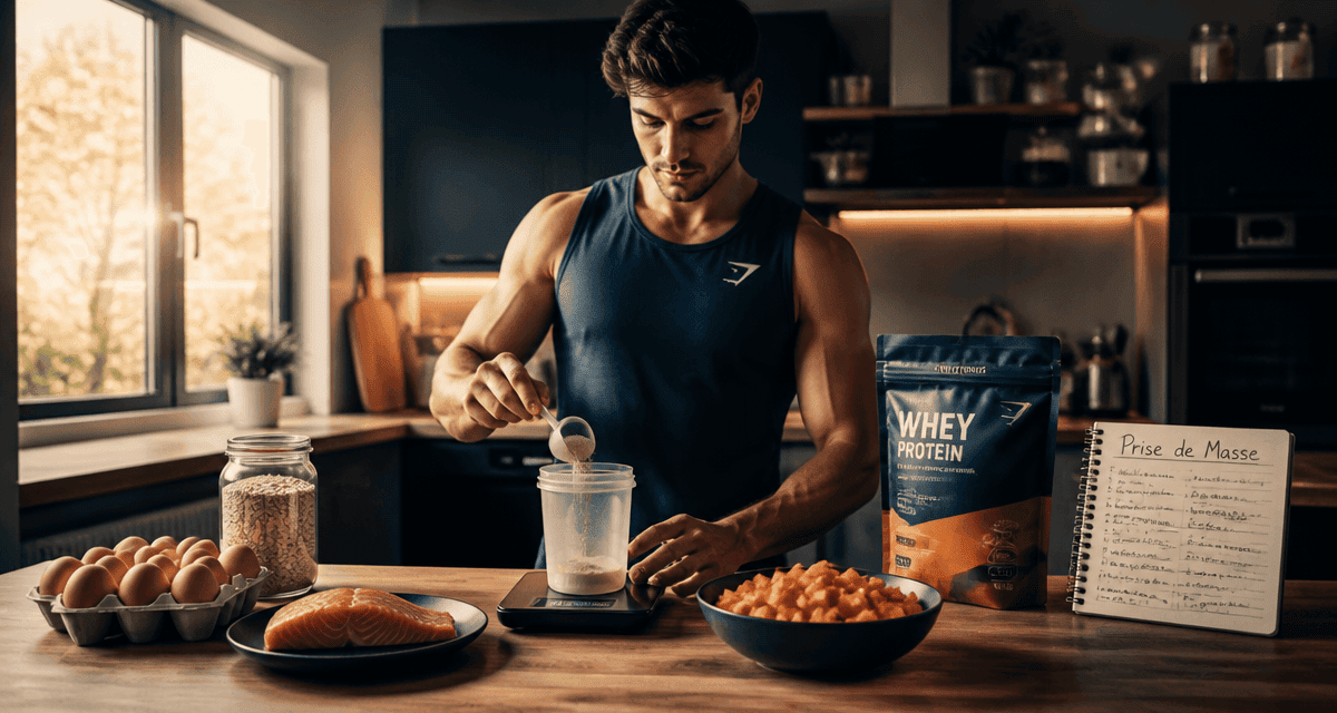 regime de prise de masse aliments sur balance