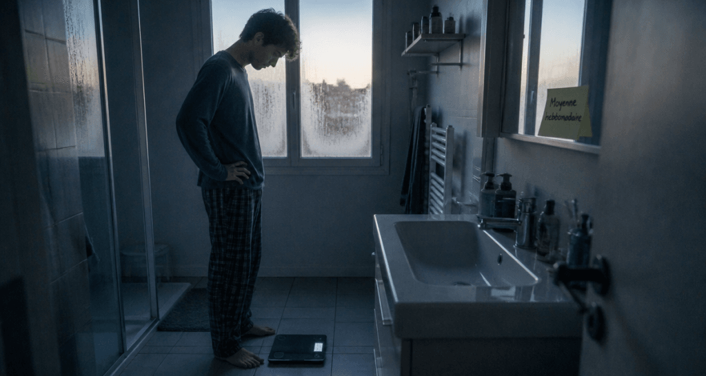 Se peser tous les jours sur une balance en salle de bain
