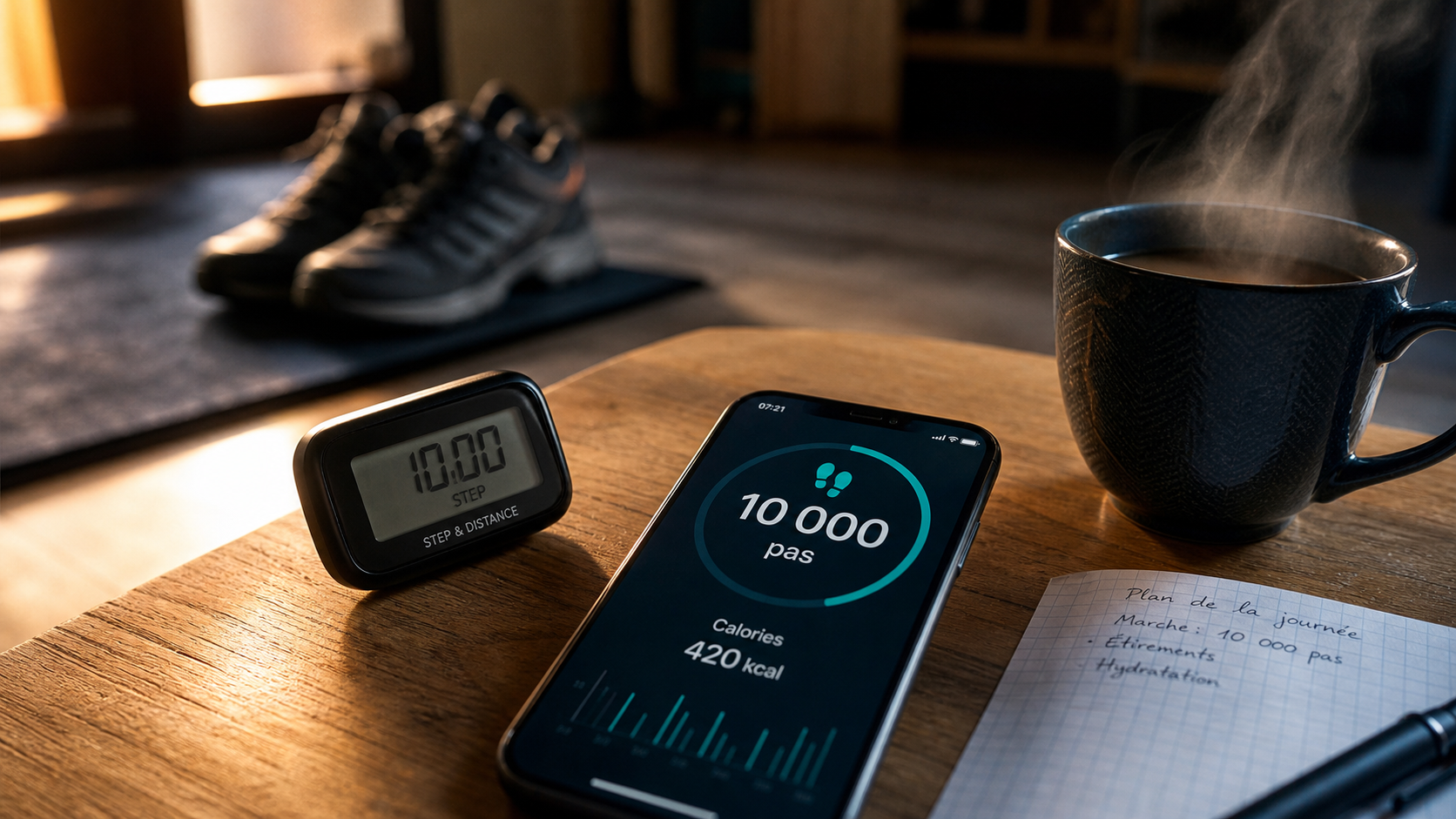 10 000 pas en calories : compteur et podomètre pour perte de poids
