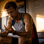 Acide lactique et sport, athlète testant son lactate