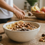 aliment qui donne de l energie rapidement bol avoine banane amandes