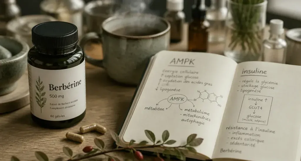Berberine perte de poids, capsules et baies de Berberis