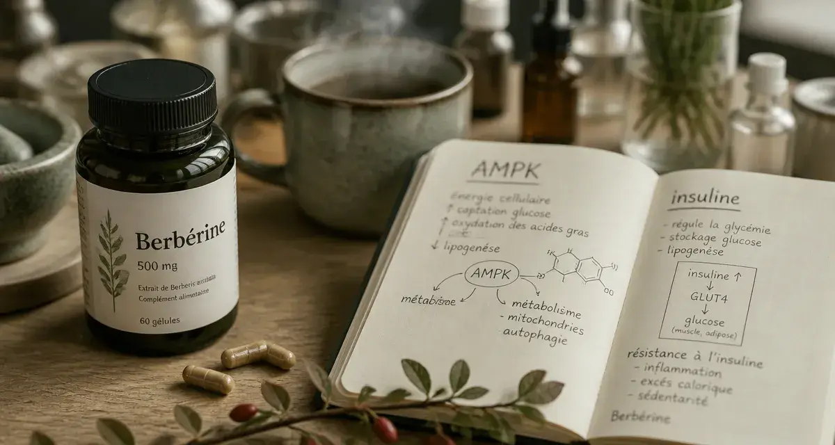 Berberine perte de poids, capsules et baies de Berberis