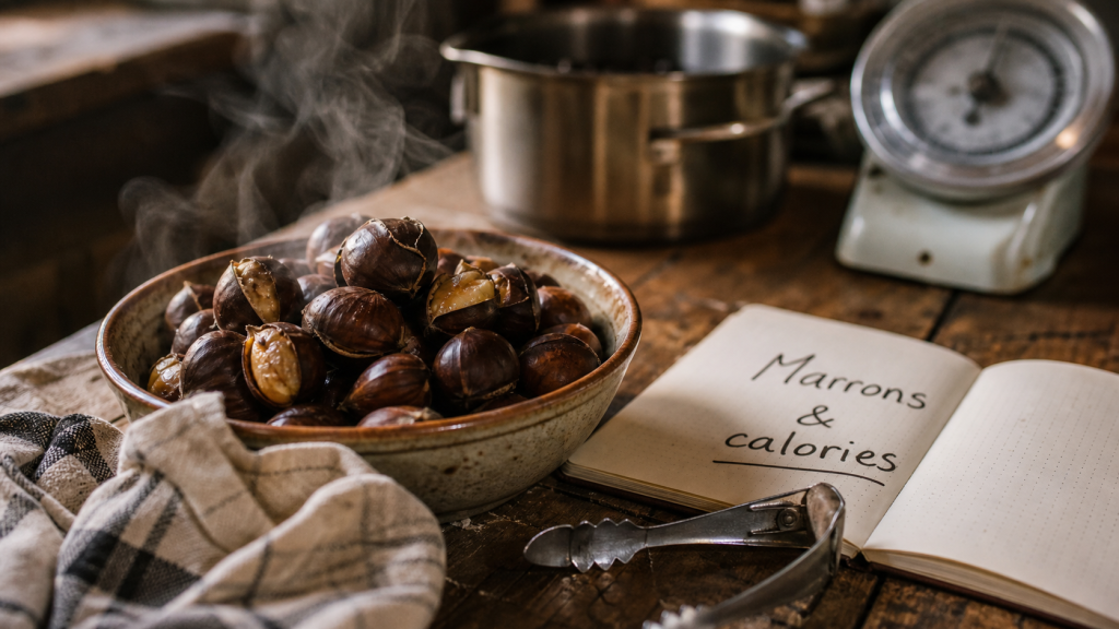 Les marrons font ils grossir : bol de marrons grillés et calories