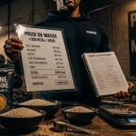 Prise rapide de masse musculaire : coach calcule +300 kcal près du banc