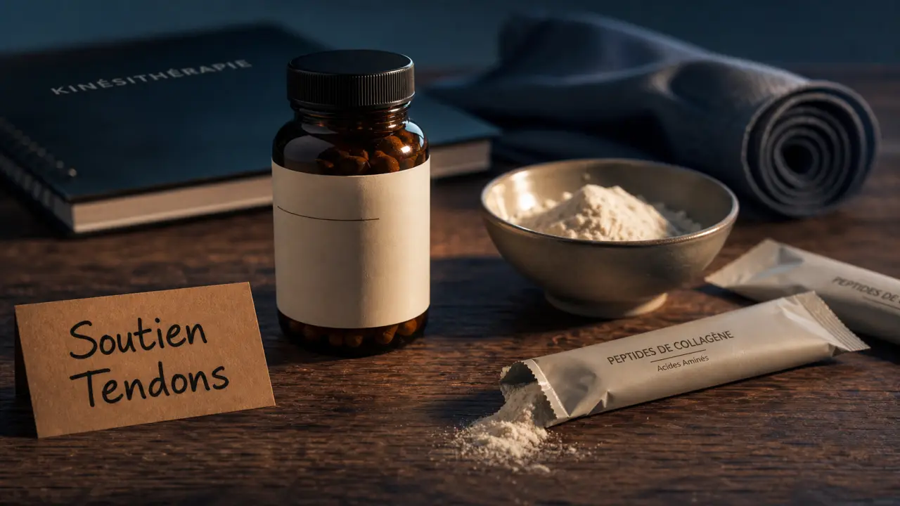 Complément alimentaire pour renforcer les tendons : collagène, curcumine, glycine, peptides et acides aminés