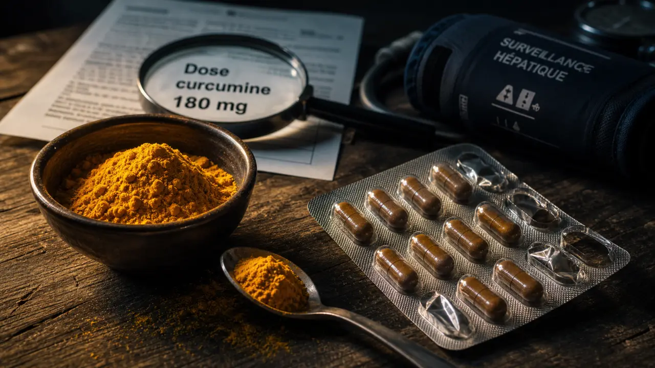 Curcuma contre indication : 180 mg de curcumine, prudence foie