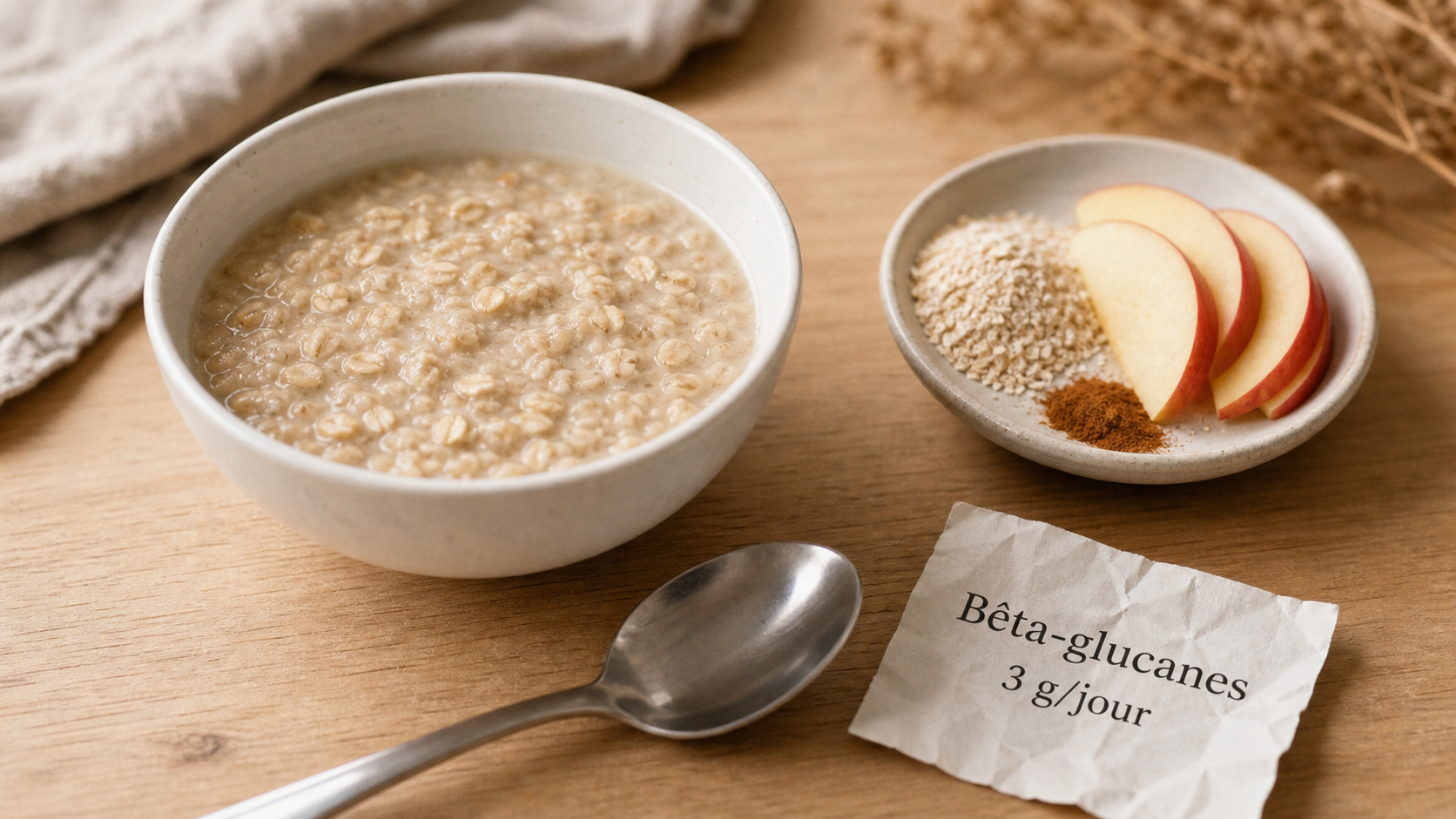 Flocon avoine et cholesterol : bol porridge 80 g pour 3 g bêta-glucanes
