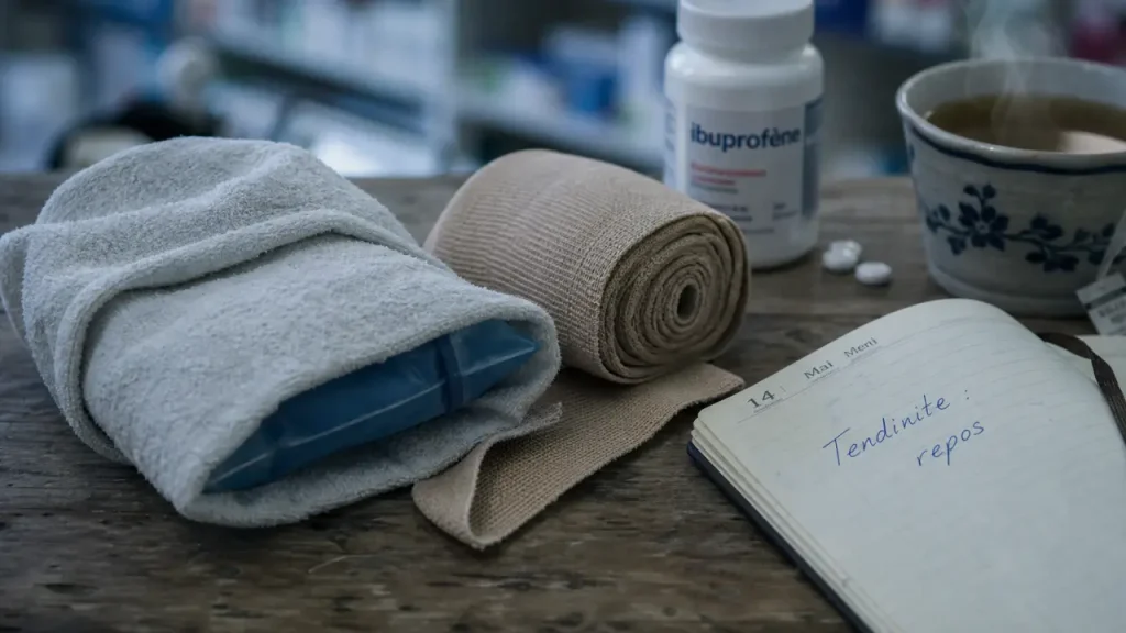 Ibuprofene tendinite : poche de glace et repos pour soulager la douleur