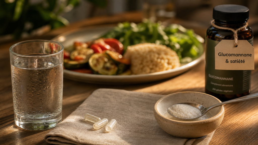 Konjac perte de poids : gélules 3 g, eau et satiété durable