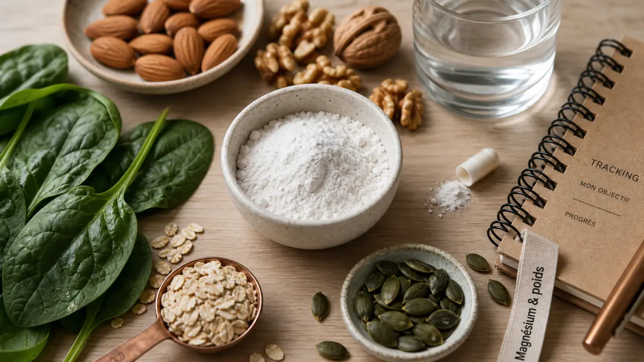 Magnésium et perte de poids : poudre de magnésium et aliments riches, carence et glycémie
