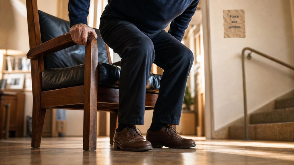 Plus de force dans les jambes pour me relever : personne âgée se levant de chaise