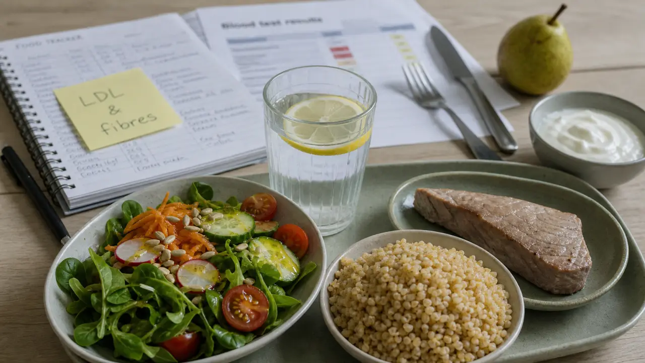 Menu anti-cholestérol et perte de poids : assiette fibres et thon