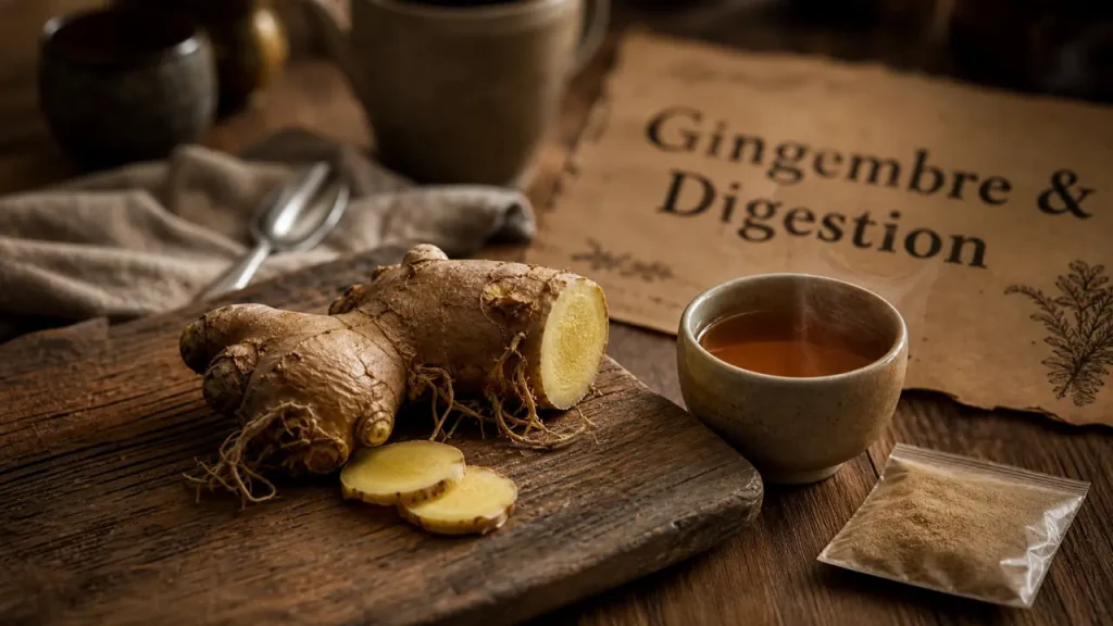 Propriété gingembre : rhizome et infusion pour digestion
