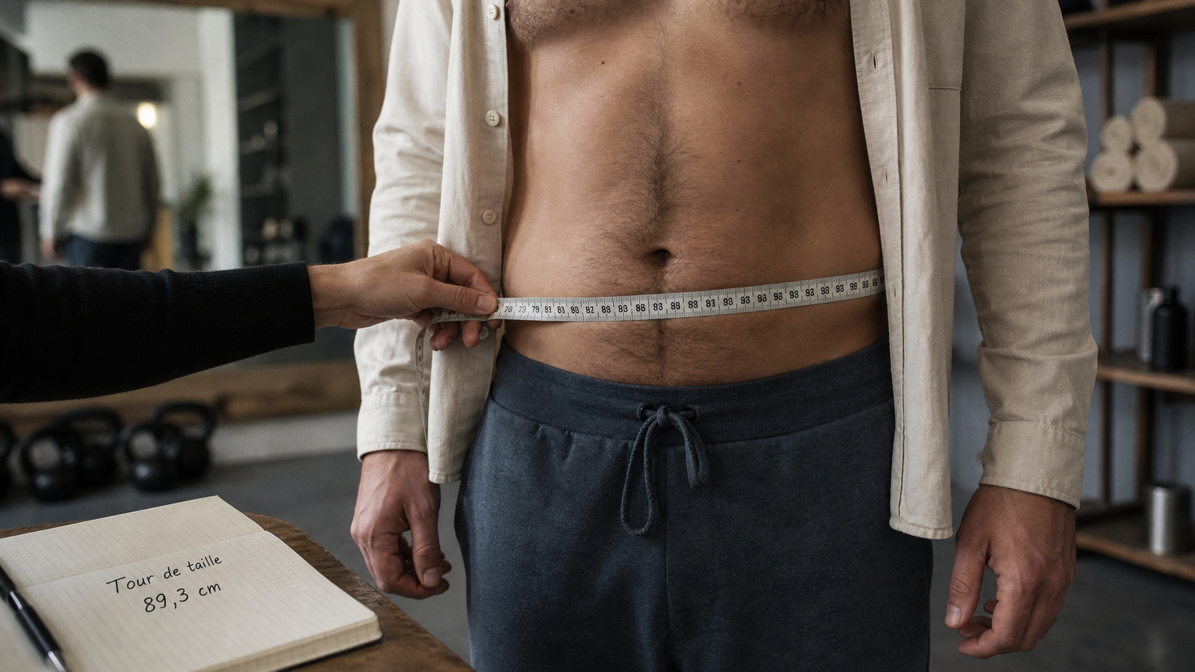 Tour de taille homme 1m75 : mesure à la taille avec mètre ruban