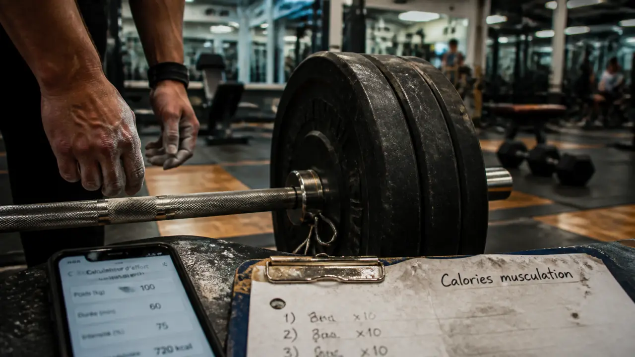 Calories musculation : séance en salle, calcul dépense selon poids et intensité