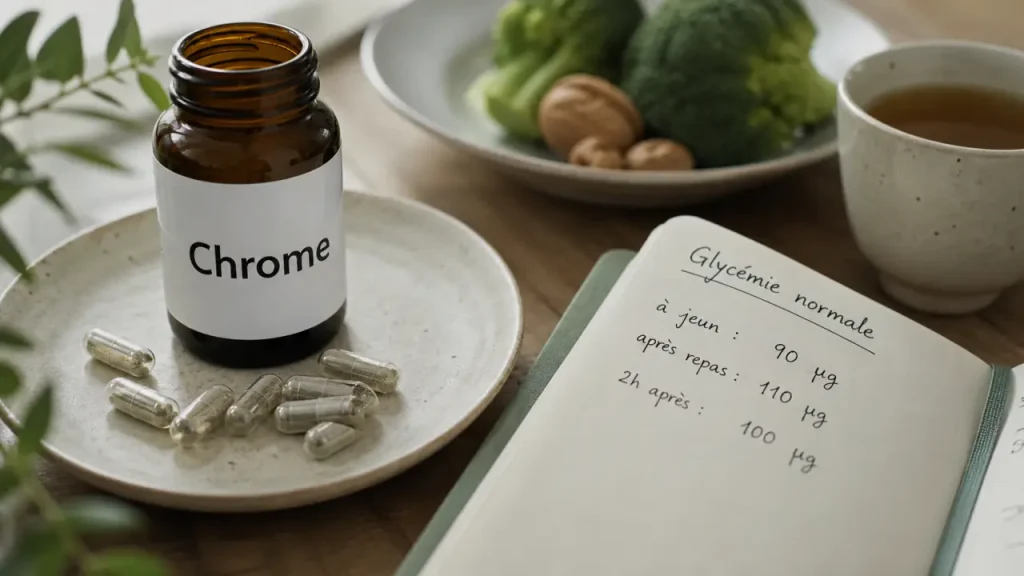 Chrome en complément alimentaire : formes, dosage et précautions à connaître