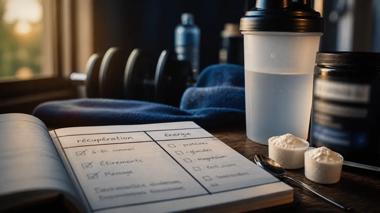 Complément alimentaire pour sportif : shaker et entraînement, sans dopage