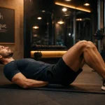 Crunch muscu avec coussin sous lombaires, exécution sûre