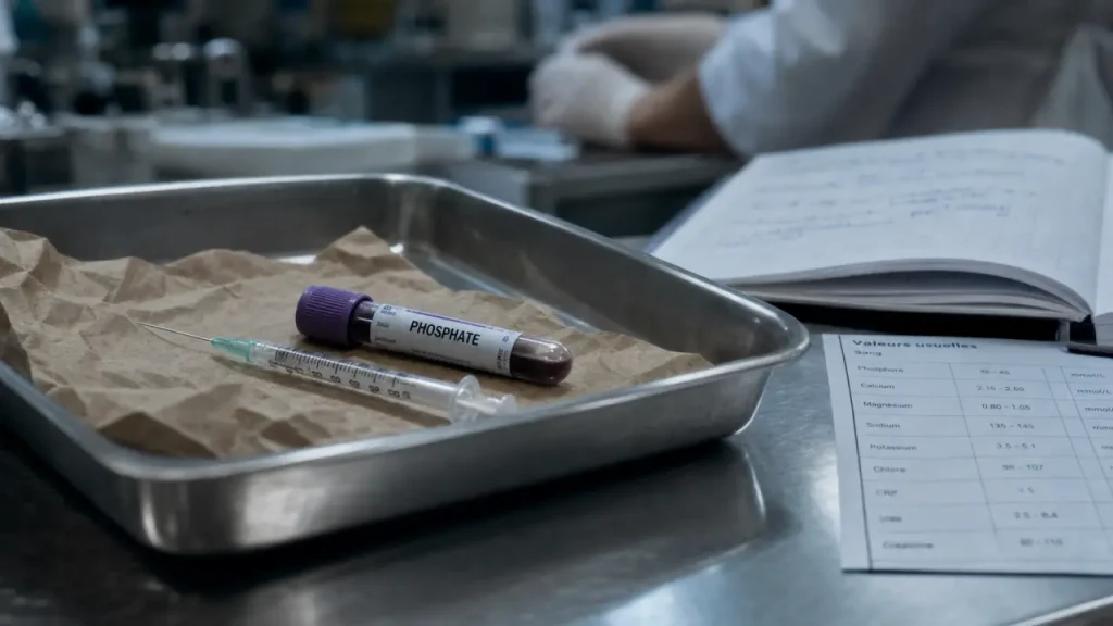 Manque de phosphore dans le sang : fatigue, faiblesse musculaire et seuils d’alerte