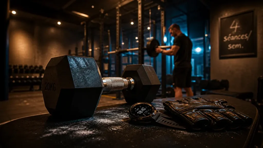 Musculation 4 fois par semaine : résultats visibles, programme sur 4 jours et erreurs à éviter