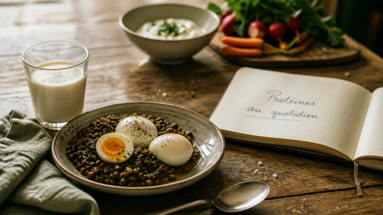 Pourquoi manger des proteines : lentilles, œufs, boisson au soja, récupération et équilibre