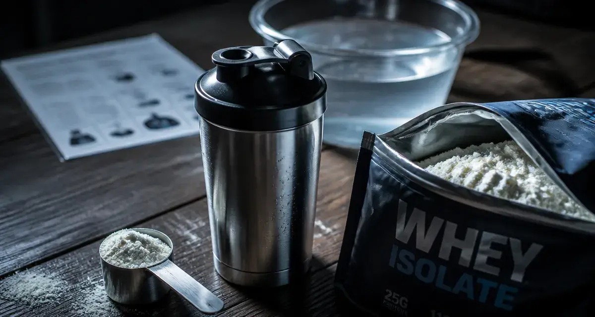 Whey isolate proteine, shaker et poudre isolate proteine vs concentrée