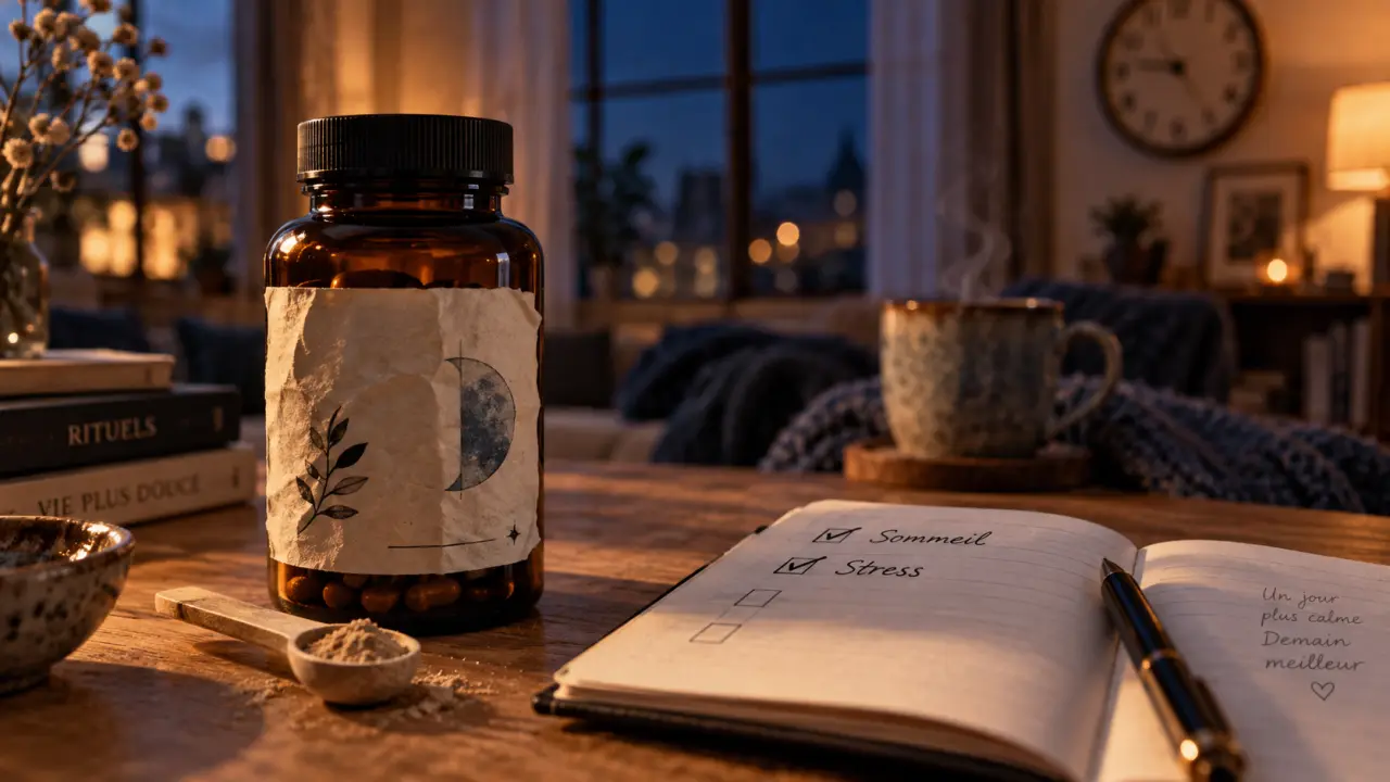 Complément alimentaire pour baisser le cortisol : ashwagandha et magnésium pour le sommeil