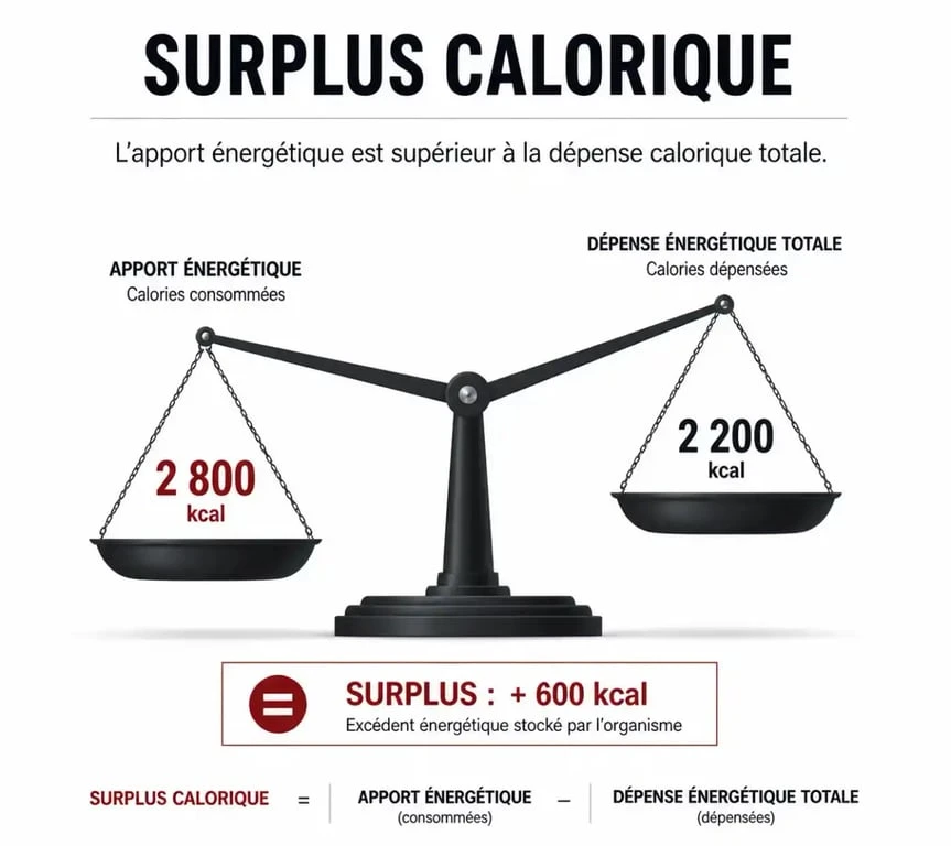 Mécanisme du surplus calorique pour la prise de poids et complément alimentaire