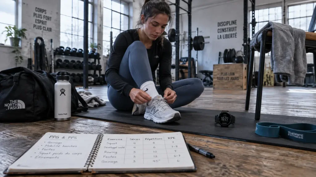 Entraînement physique : un programme progressif pour le cardio, la force et la récupération