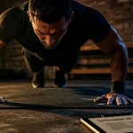 Pompe musculation : athlète en technique parfaite