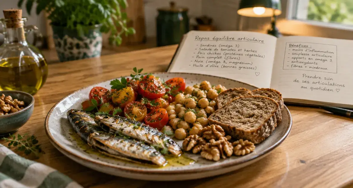 Arthrose et alimentation : assiette méditerranéenne pour soulager les genoux