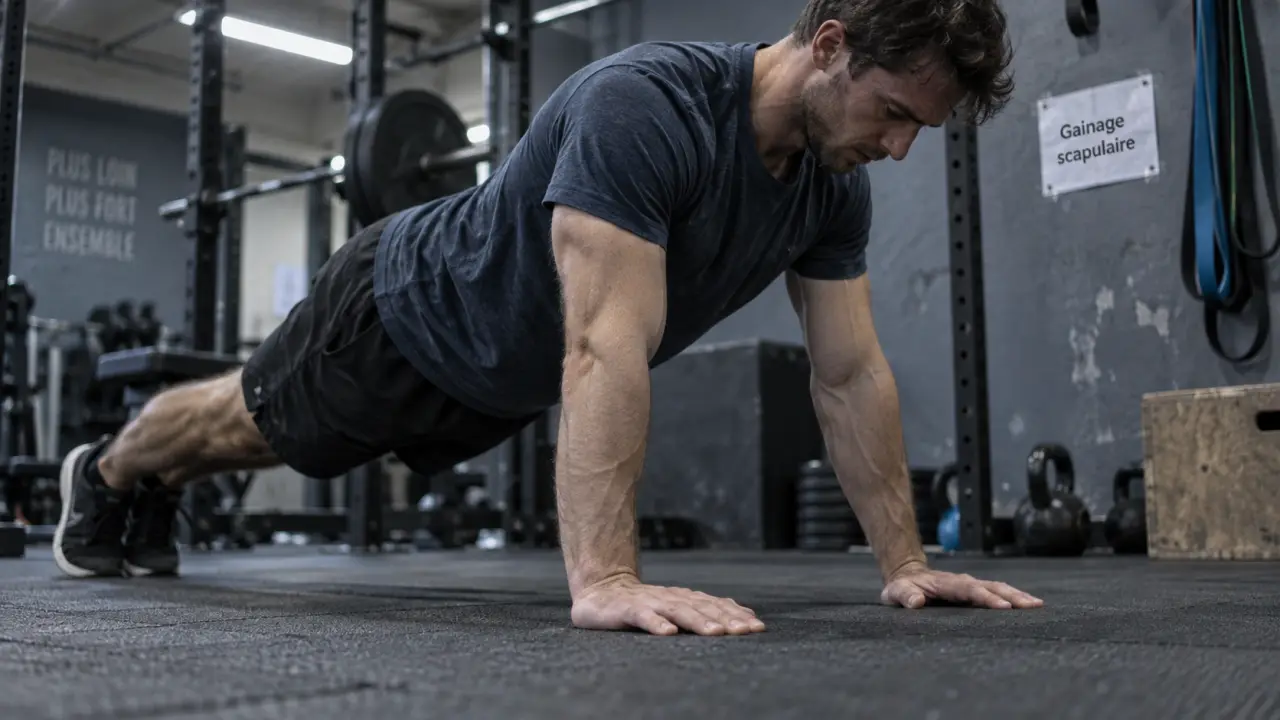 Gainage scapulaire : pompe scapulaire, épaules basses, omoplates contrôlées